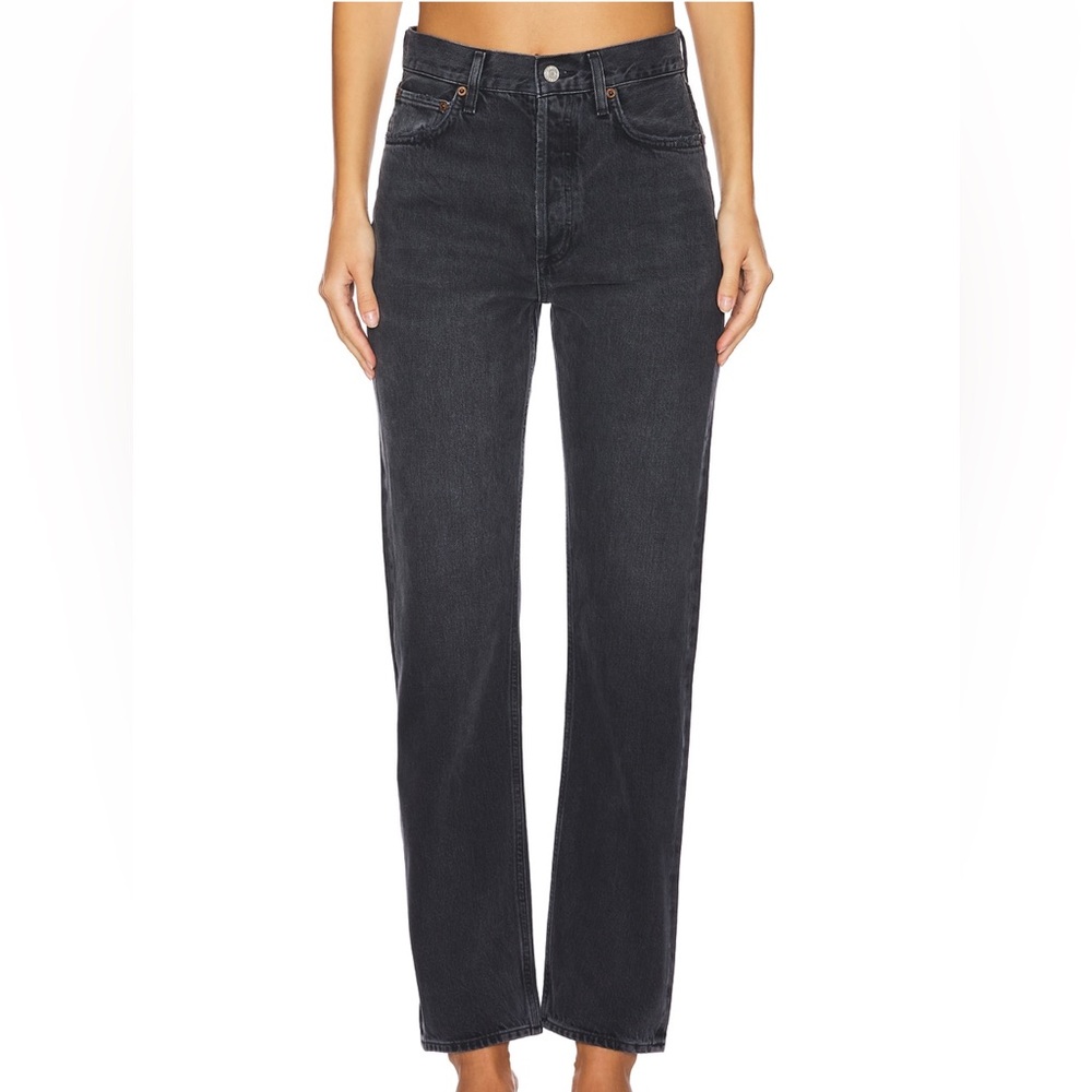 Agolde Dark Gray Women's Straight Leg Jeans